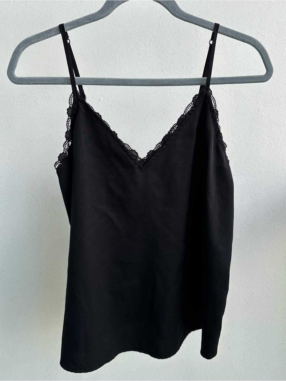 Paige Black Lace-Trim Cami Top